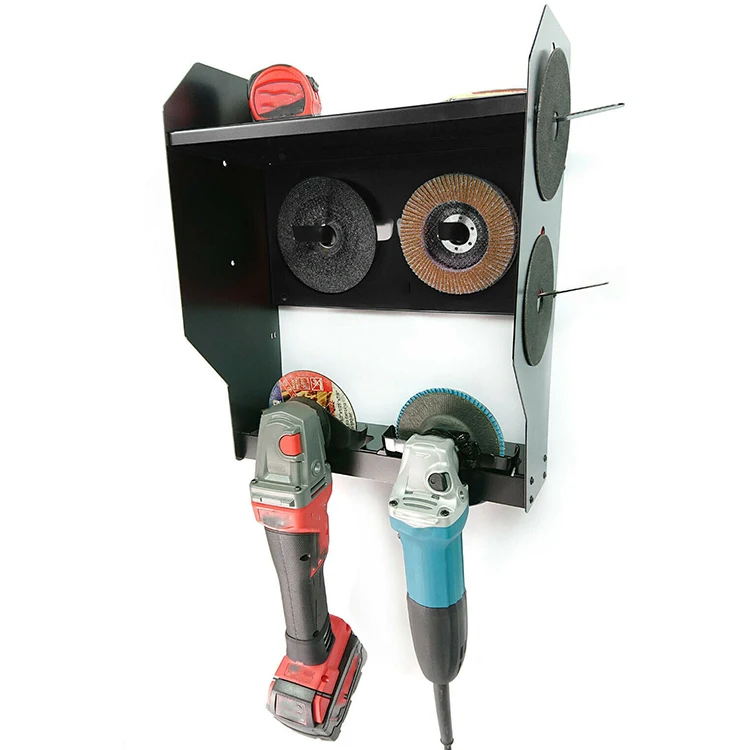 Jhmech Angle Grinder Rack Holder Wall Mount Garage Metal Pegboard