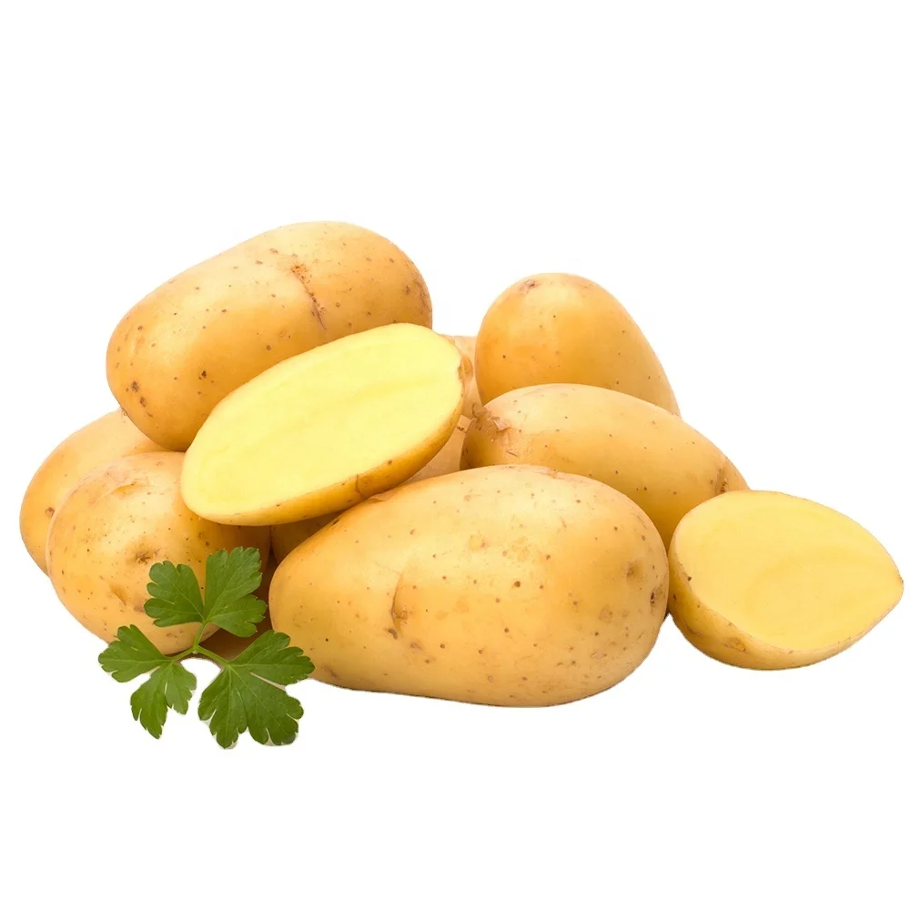 Картошка на белом фоне