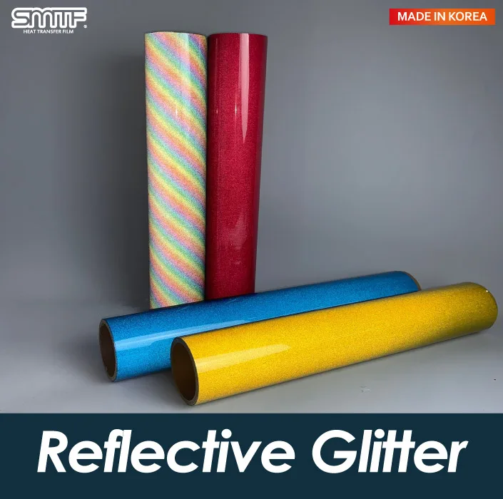Smtf Reflective Glitter Htv Heat Transfer Vinyl For Garments And Easy