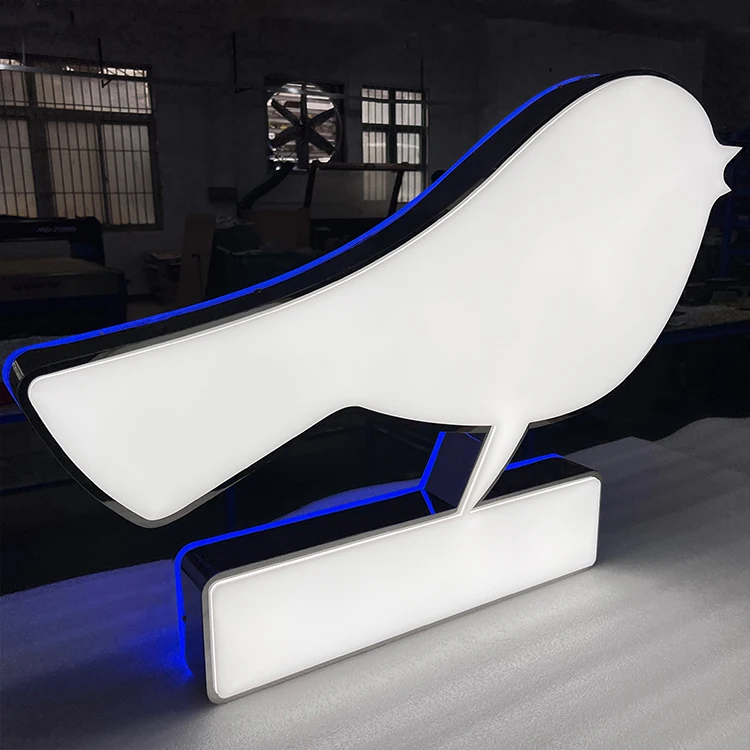 Сделанный на заказ 3D светодиодный акриловый знак из нержавеющей