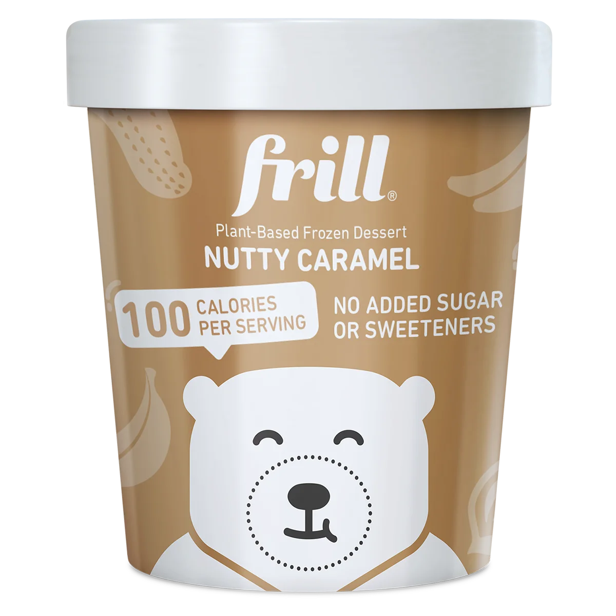 Frill Nutty Caramel Pint Vegan, Kosher, Non-GMO, Plant-Based and 18 Months Shelf Life