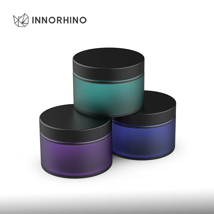 Colored Frosted CR Custom Glass jar