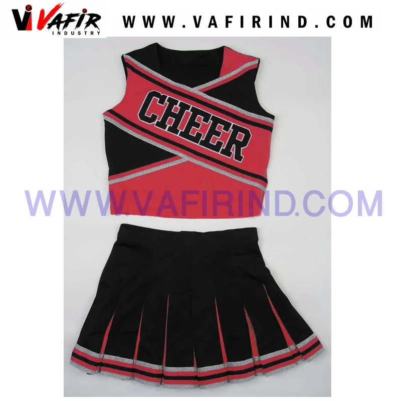 Wholesale Breathable Cheerleading Uniforms for Girls Sublimated in Nylon Spandex Cotton Polyester Rayon Latex for Lycra Material