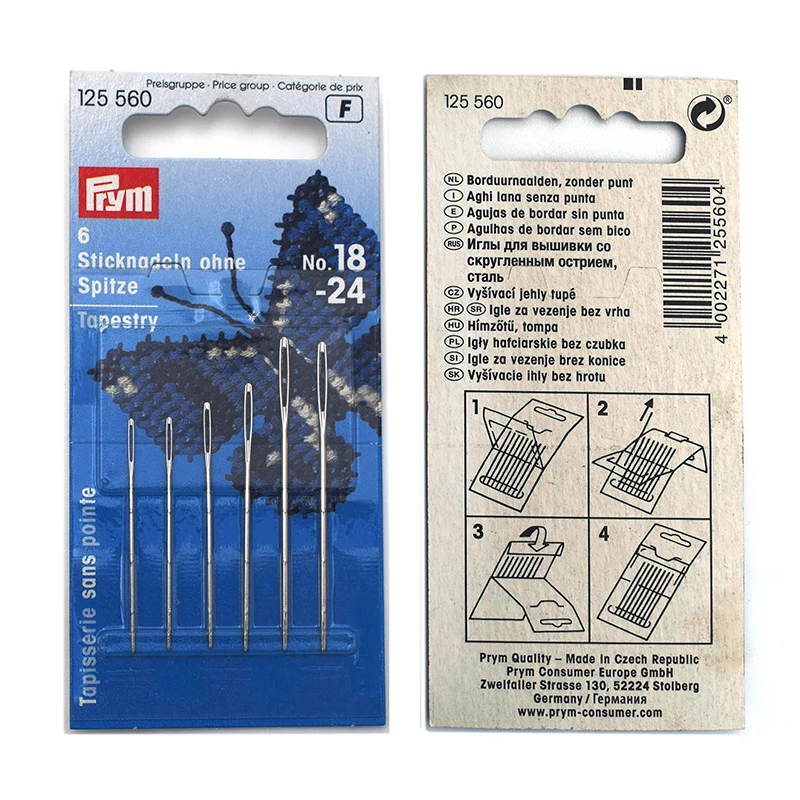 Prym Tapestry Needles with Blunt Point Steel No. 14