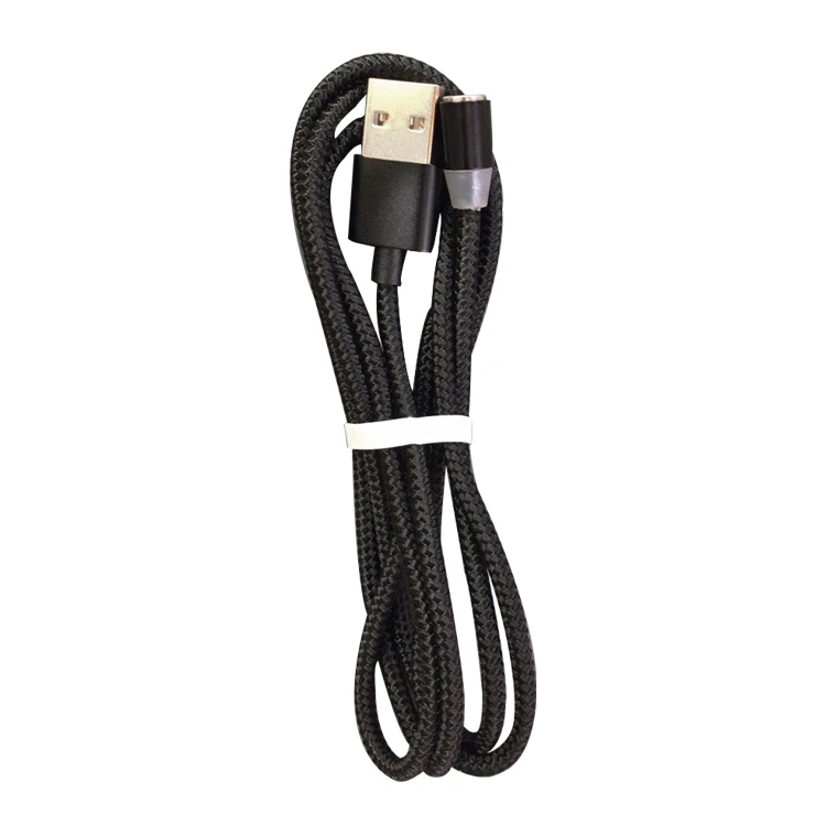 2m 6ft Magnetic Usb Cable with Micro USB/Type-c/8 Pin Connection & Blue LED Light for iPhone Android Phone Charging Cable