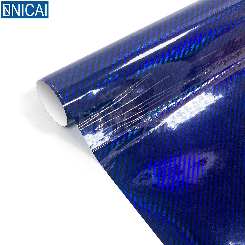 NICAI Car Wrap Vinyl - 2D Rainbow Laser Carbon Fiber Film