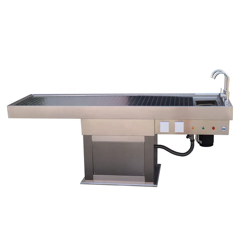 Medical autopsy equipment 304 stainless steel autopsy table