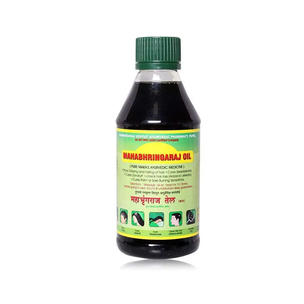 Mahabhringaraj Oil 10ml, 200ml, Improves Hair Strength Promotes Hair Growth, India Hair Growth Oil