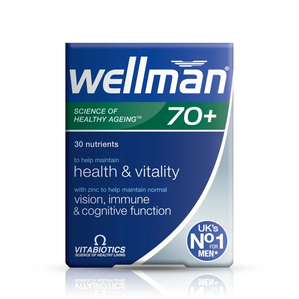 30 Tablets The Uk No 1 Mens Supplement Brand Vitabiotics Wellman 70 Plus