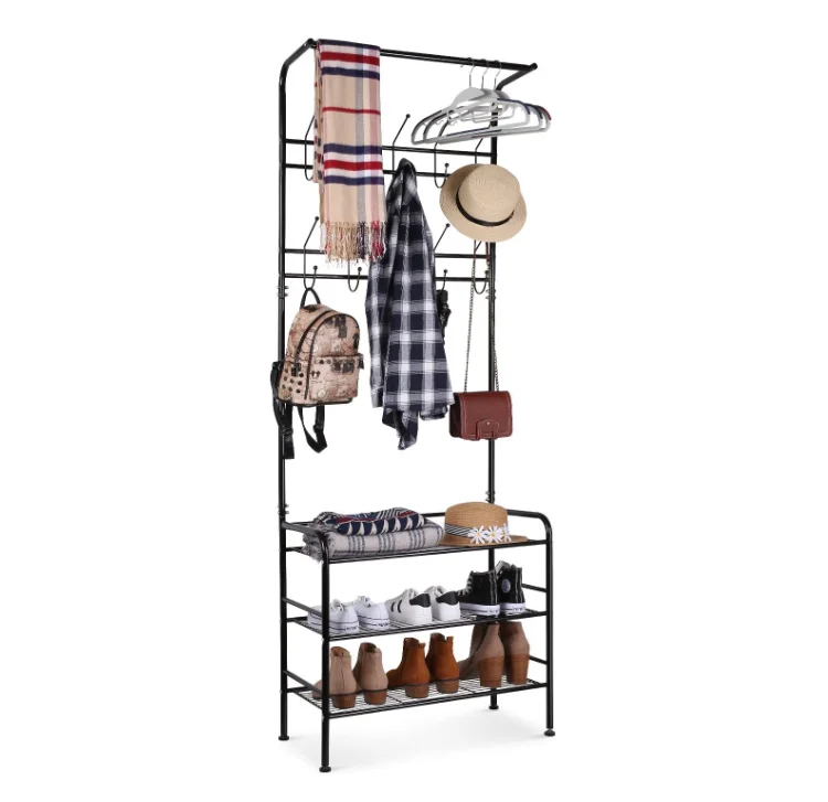 metal coat and shoe rack