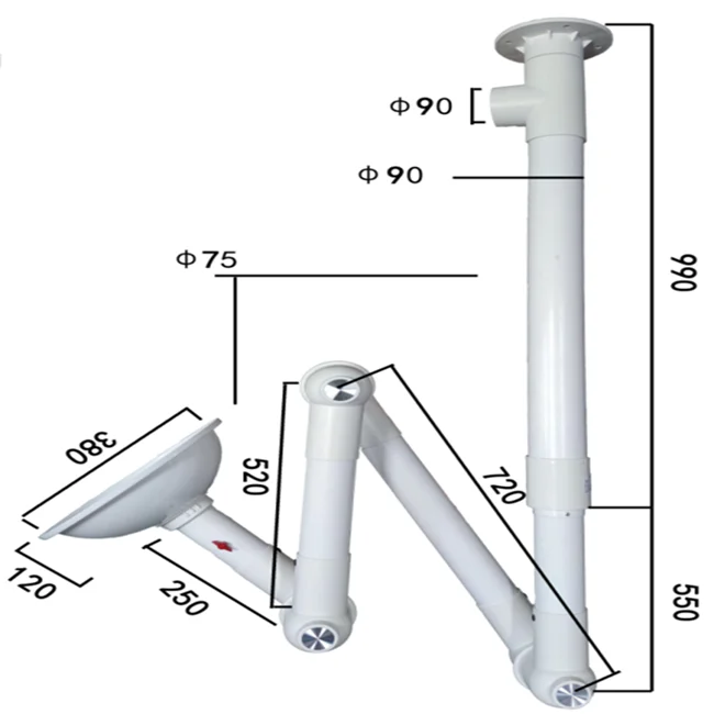 Хорошая цена стоматологическая полипропиленовая всасывающая ручка Furui лабораторная для вытяжки