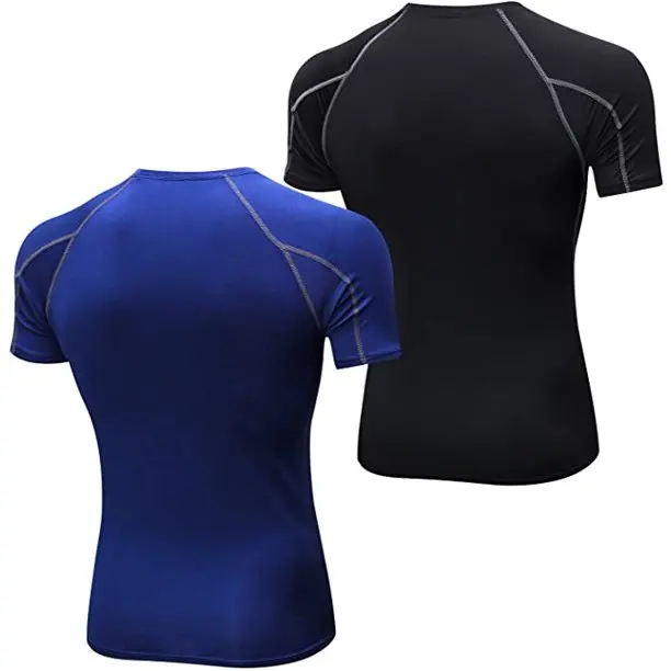 Compression Polyester Shirt Full Sleeve Athletic Wear Gym Top Stretch