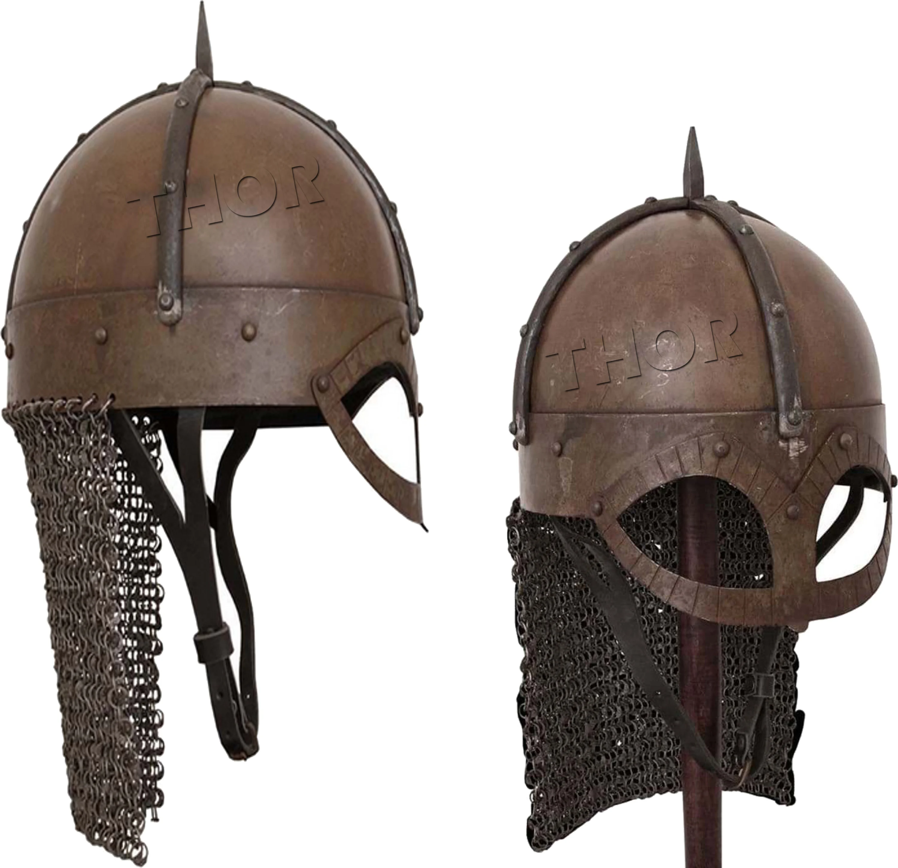 Medieval Viking Chain mail Battle Warrior Helmet 18g Steel Best Helmet For Vikings