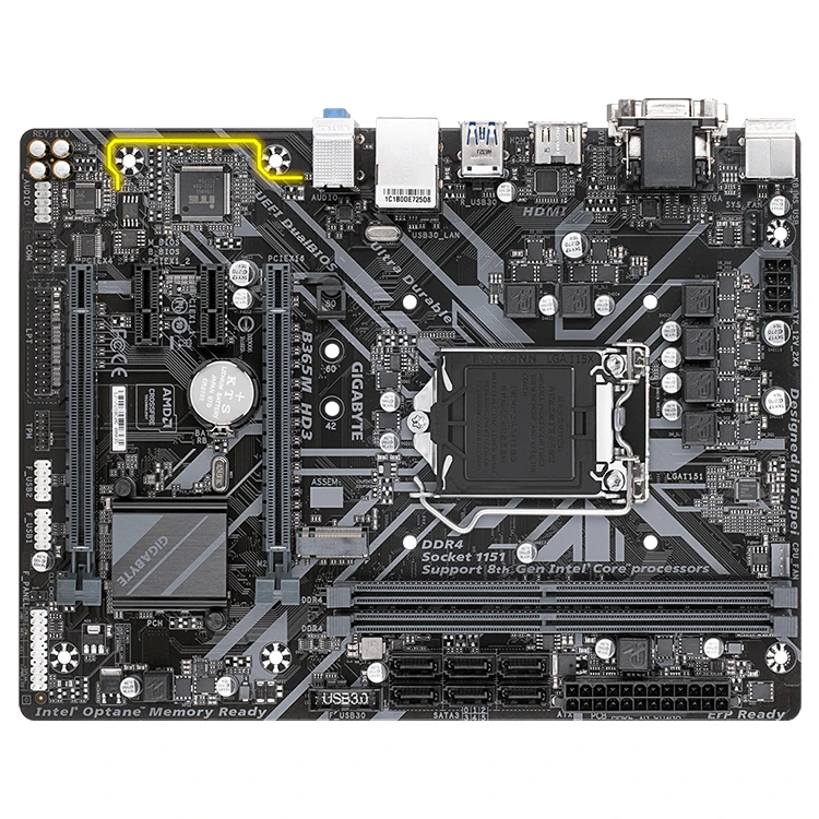 GIGABYTE B365M HD3 Desktop Motherboard with Intel B365 Chipset Support for 8th 9th Core I9 I7 I5 I3 Processors