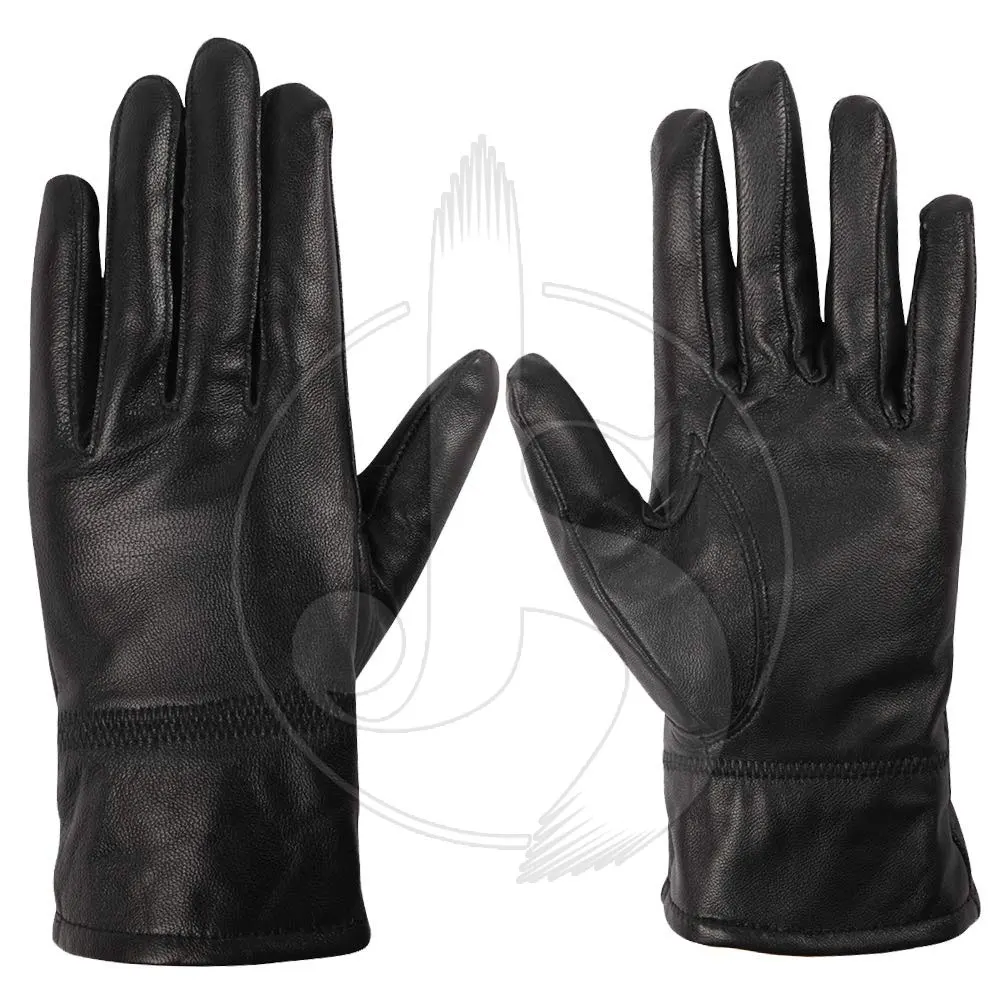 Зимние теплые черные модные мужские перчатки из искусственной кожи с сенсорным экраном