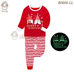 Для маленьких девочек и мальчиков светятся в темноте одежда для сна номер Пижама детская пижама детские пижамы рождественском