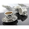 Silver with White Ceramic