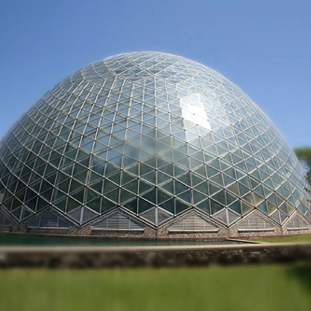 SAFS Low Cost Steel Structure Tempered Dome Glass Skylight Roof