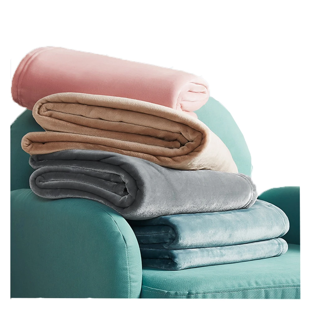 100% полиэстер, супермягкое однотонное Фланелевое Флисовое одеяло из полиэстера, дешевое мягкое трикотажное Флисовое одеяло из полиэстера на заказ