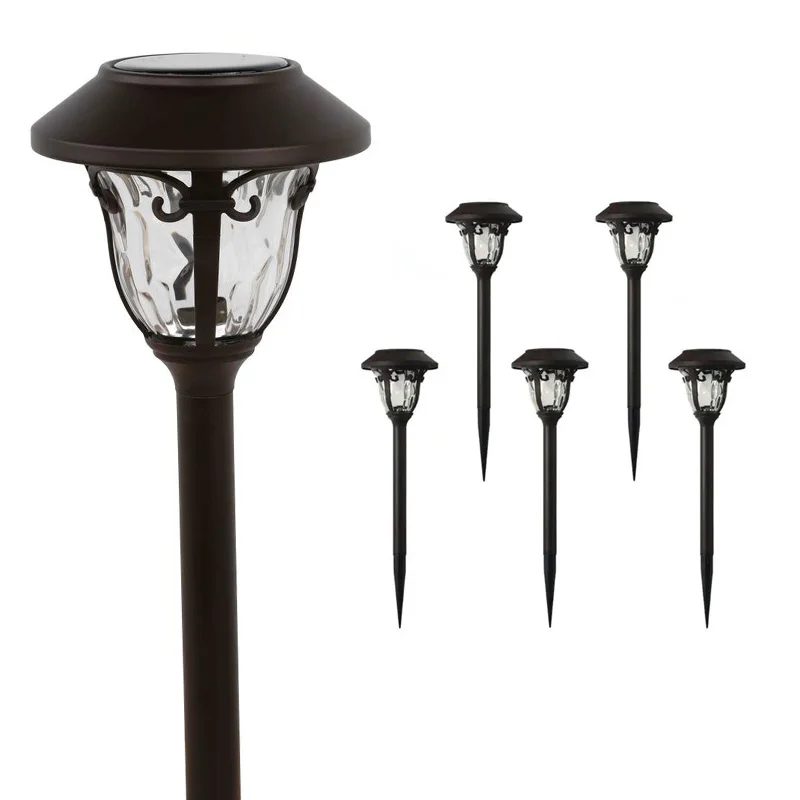 Solar Bronze Outdoor Integrated LED 3000K 10-Lumens Metal And Glass Landscape 