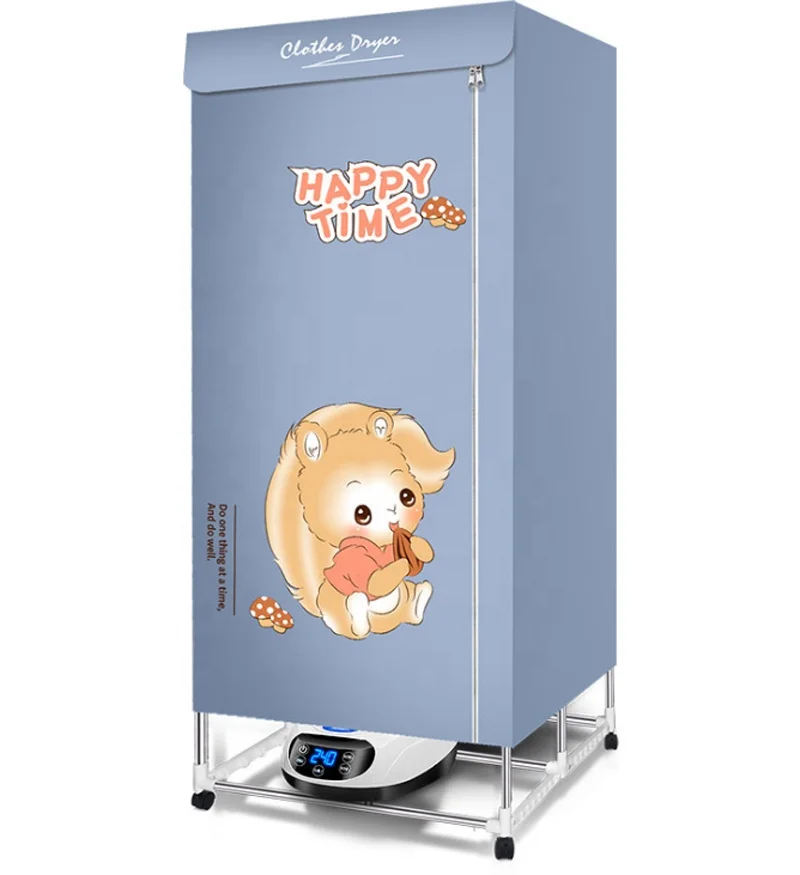 Двухслойная сушилка для одежды, портативная бытовая электрическая сушилка из нержавеющей стали с подвижной вешалкой для полотенец, 15 кг