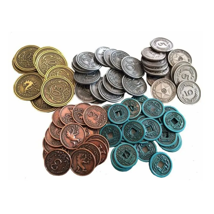 
Manufacture custom made board game play metal coins 