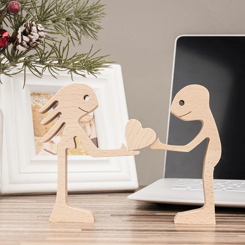 Деревянное украшение ручной работы, парные домашние украшения, деревянные поделки, аксессуары для украшения дома