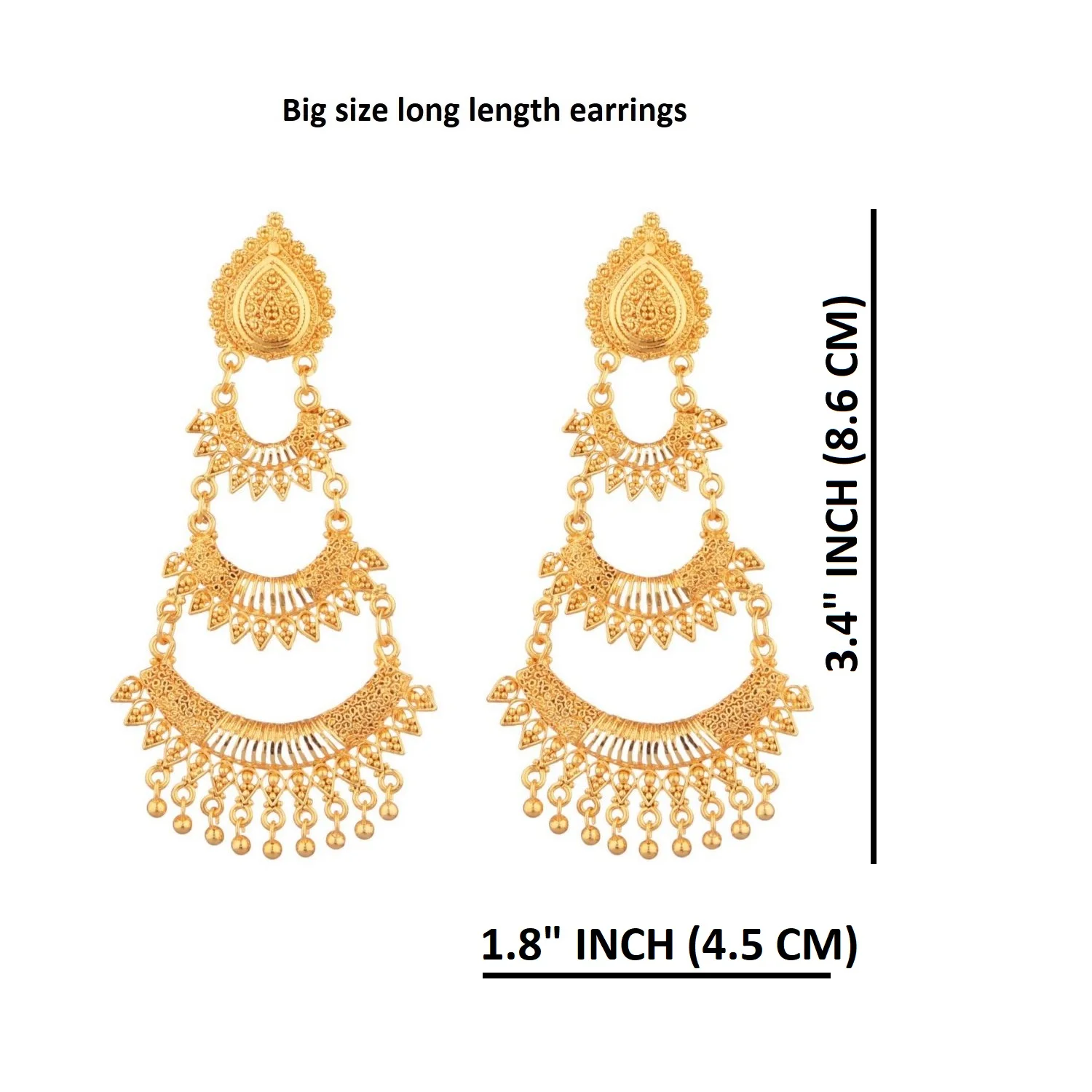 Long Indian Oxidized Gold Plated Kundan Jhumka Earrings/ Indian Gold  Oxidised Jhumka Jewelry / Bollywood Jhumka Earrings/ Afghani Jewelry - Etsy