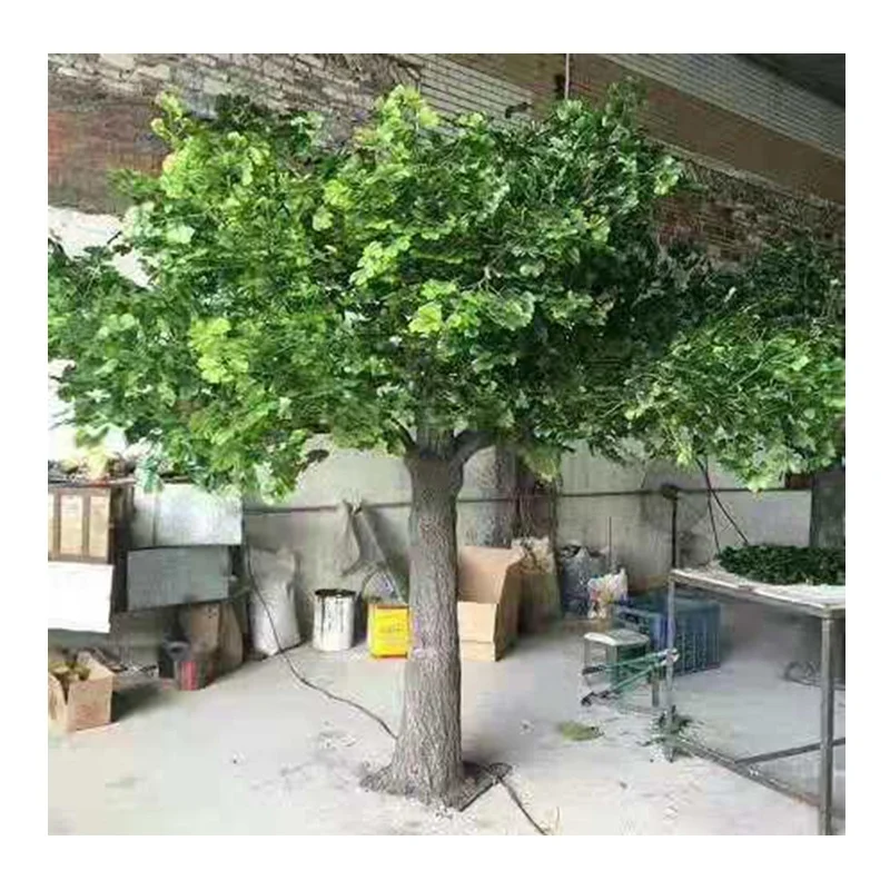 Customized Large Artificial Green Ginkgo Tree, 350cm Height Ginkgo Biloba Tree Plant for Sale, Artificial Tree Ginkgo Price