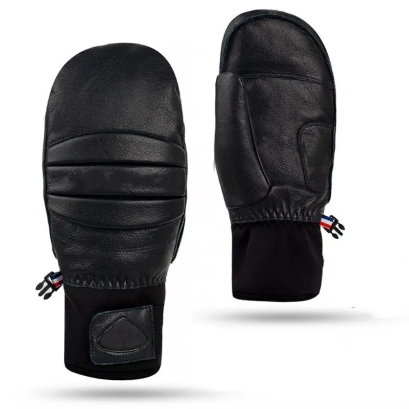 Перчатки с предварительной подкладкой полностью кожаные для мужчин водонепроницаемые зимние варежки из спилка холодной