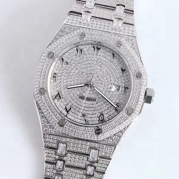 mens cz diamond watches