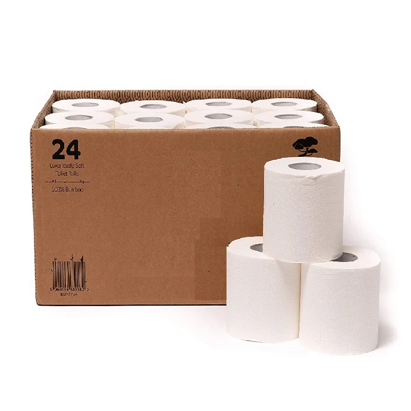 The Cheeky Panda Bamboo Toilet Tissue Paper Bulk Box Of 24 Rolls (6
