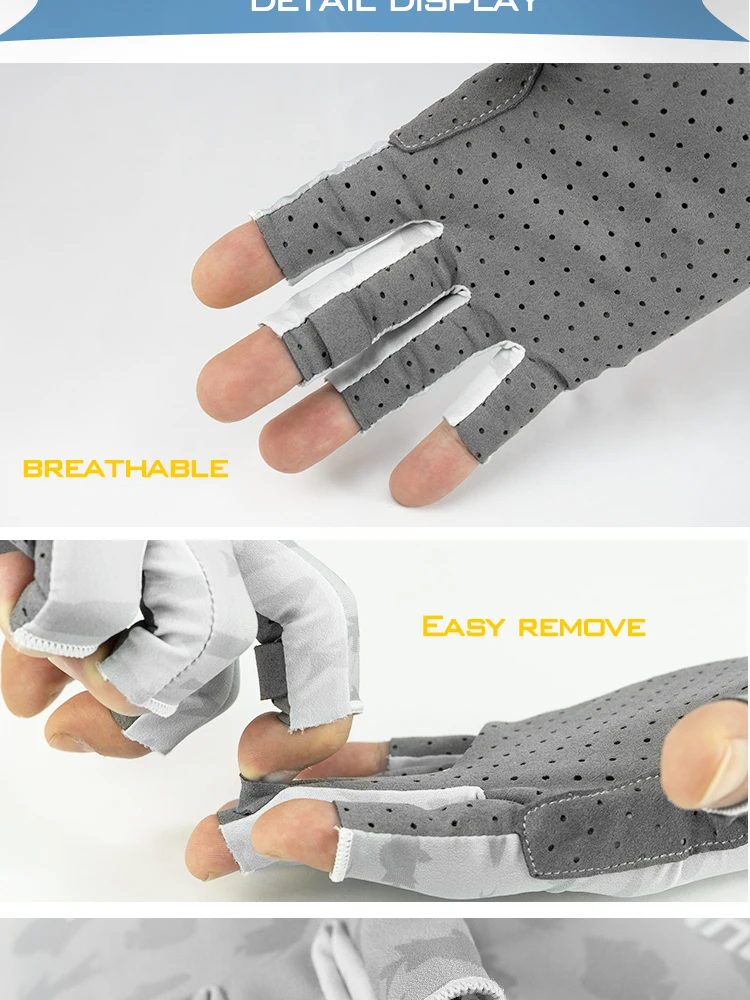 Top Quality Outdoor Fishing Casting Finger Protector Gloves Men's Women's Spf Upf50+ Sunblock