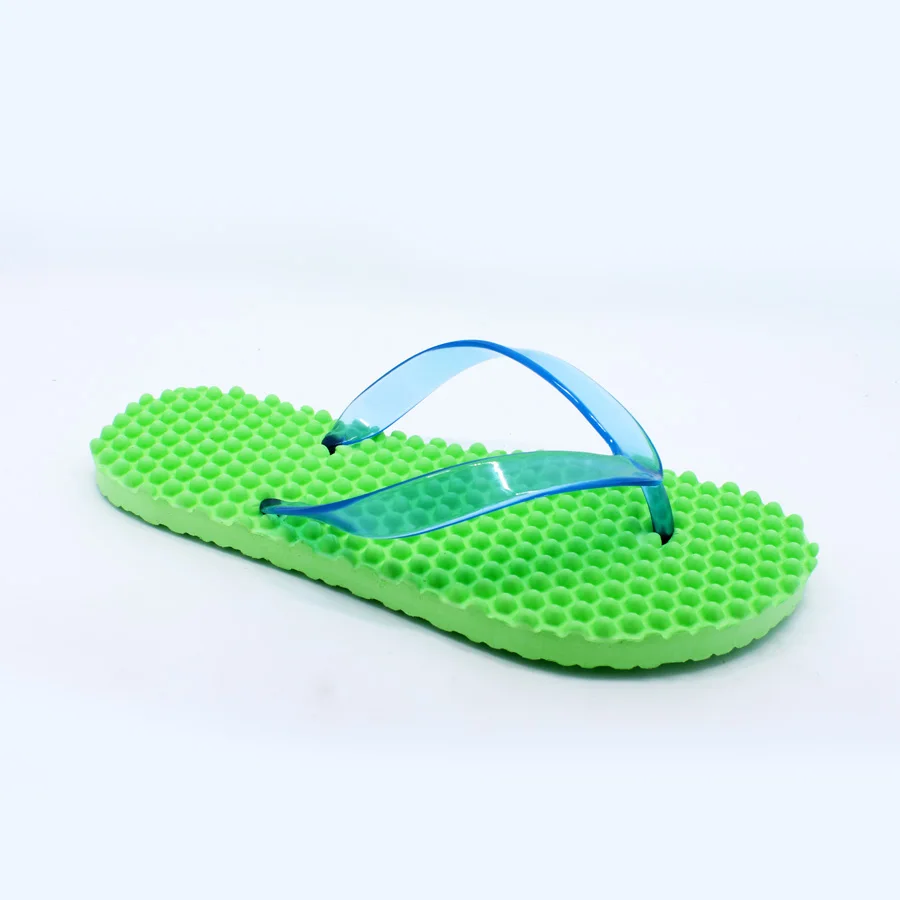 简单舒适男士eva人字拖拖鞋沙滩拖鞋翻盖0327绿色/透明