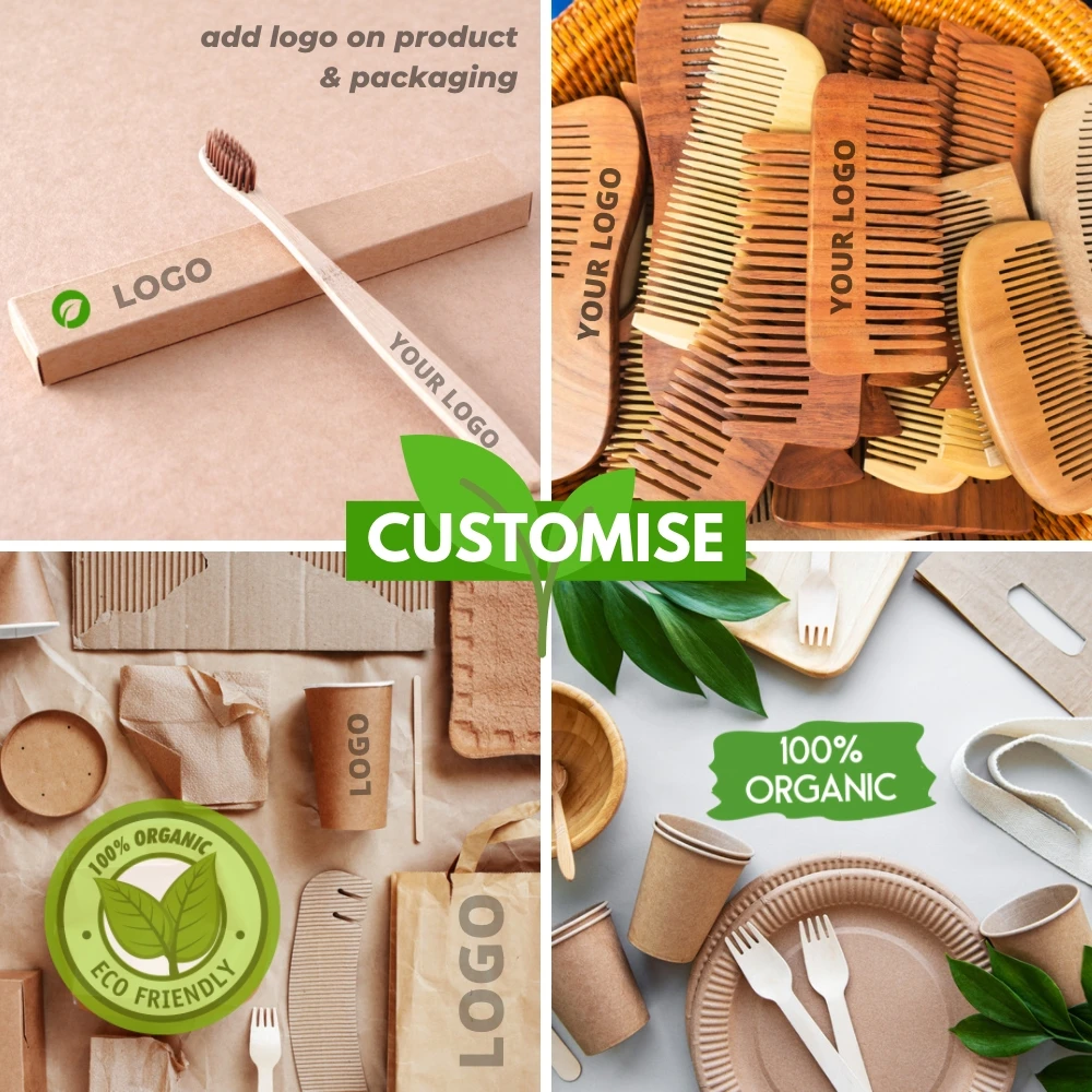 Wooden Clothes Peg Clip Lotus Wood Natural Biodegradable 24pcs/pack 7