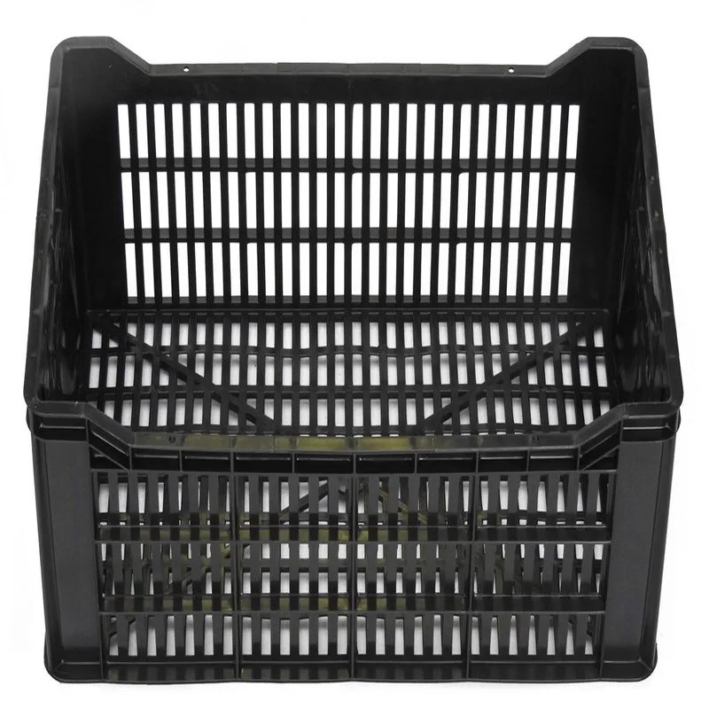 our goods Woven Plastic Storage Basket - Black