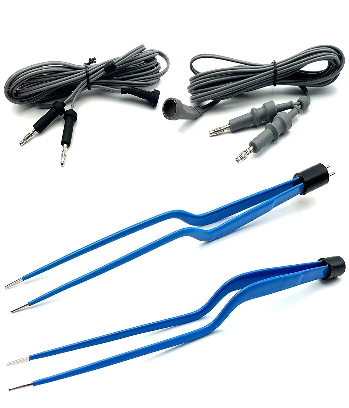 Bayonet Bipolar Forceps Insulated Reusable and Silicon Cable CE ISO Approved Super Fine German Quality Tools