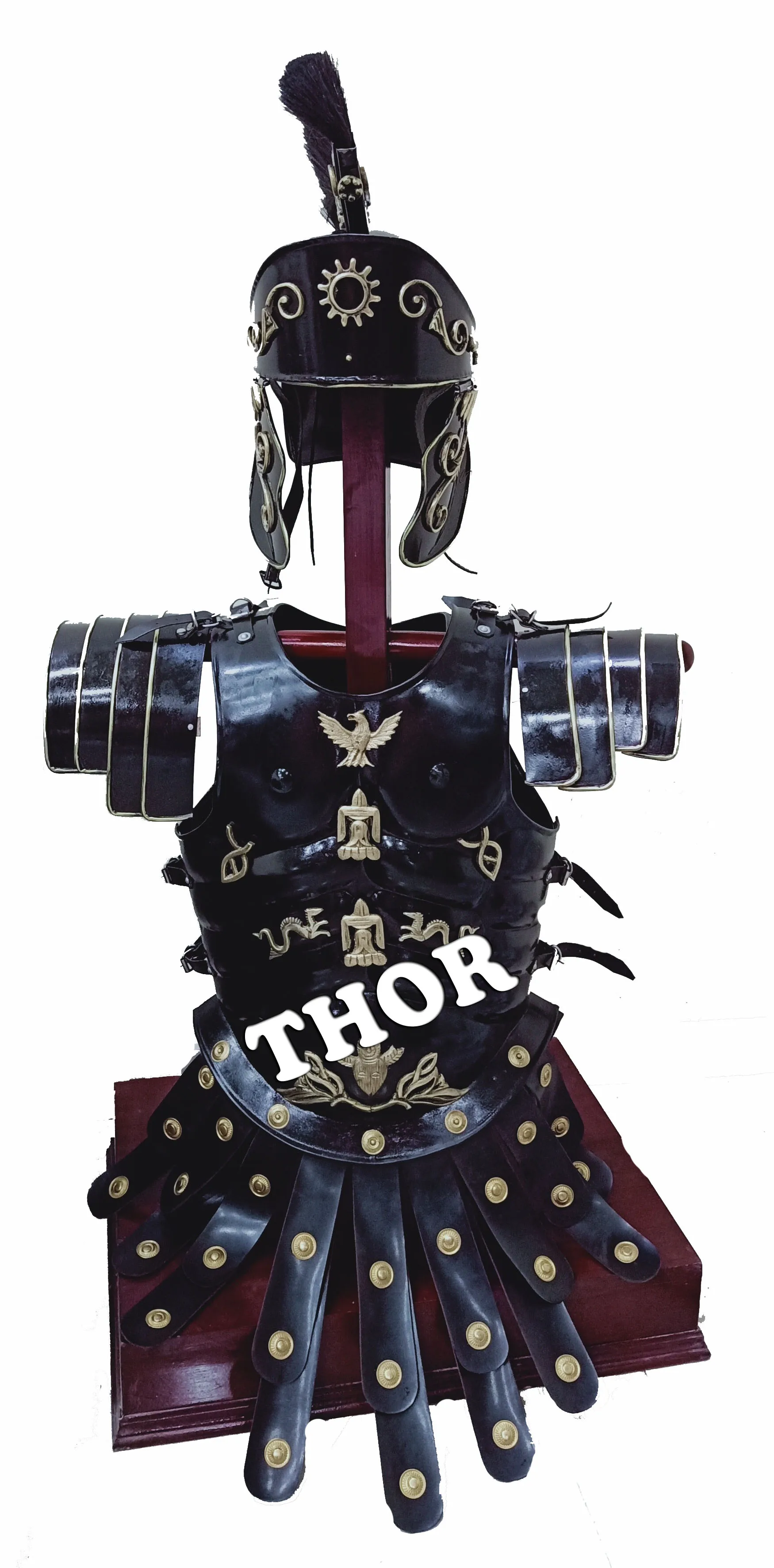 中世のローマのヘルメットレザーアーマーマッスルレザージャケット