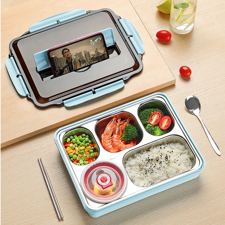 Portable Stainless Steel Double 5 Compartment Customised Air Tight Food  Office Cordless Lunch Box - Buy Cordless Lunch Box,Office Lunch Box,Food Lunch  Box Product on 