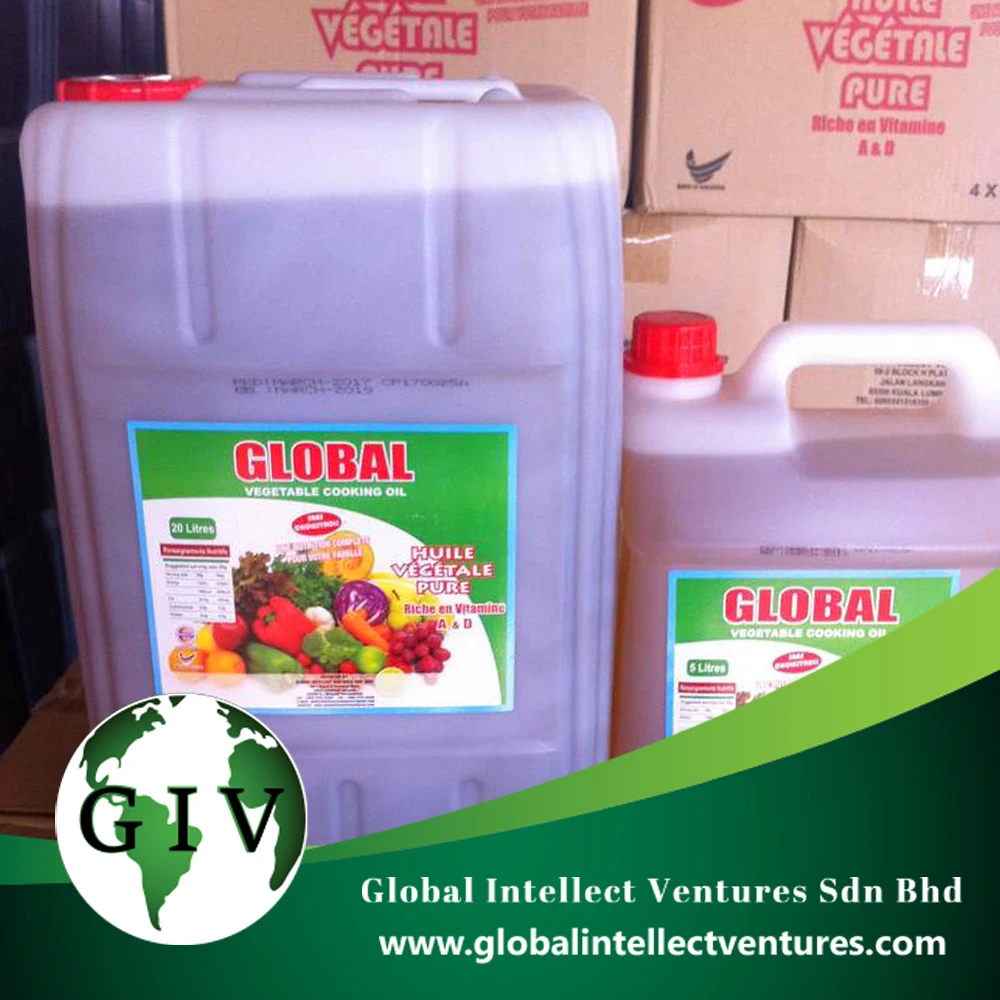 Global Cooking Oil From Malaysia 25 L White/ Yellow Jerrycan Cheapest