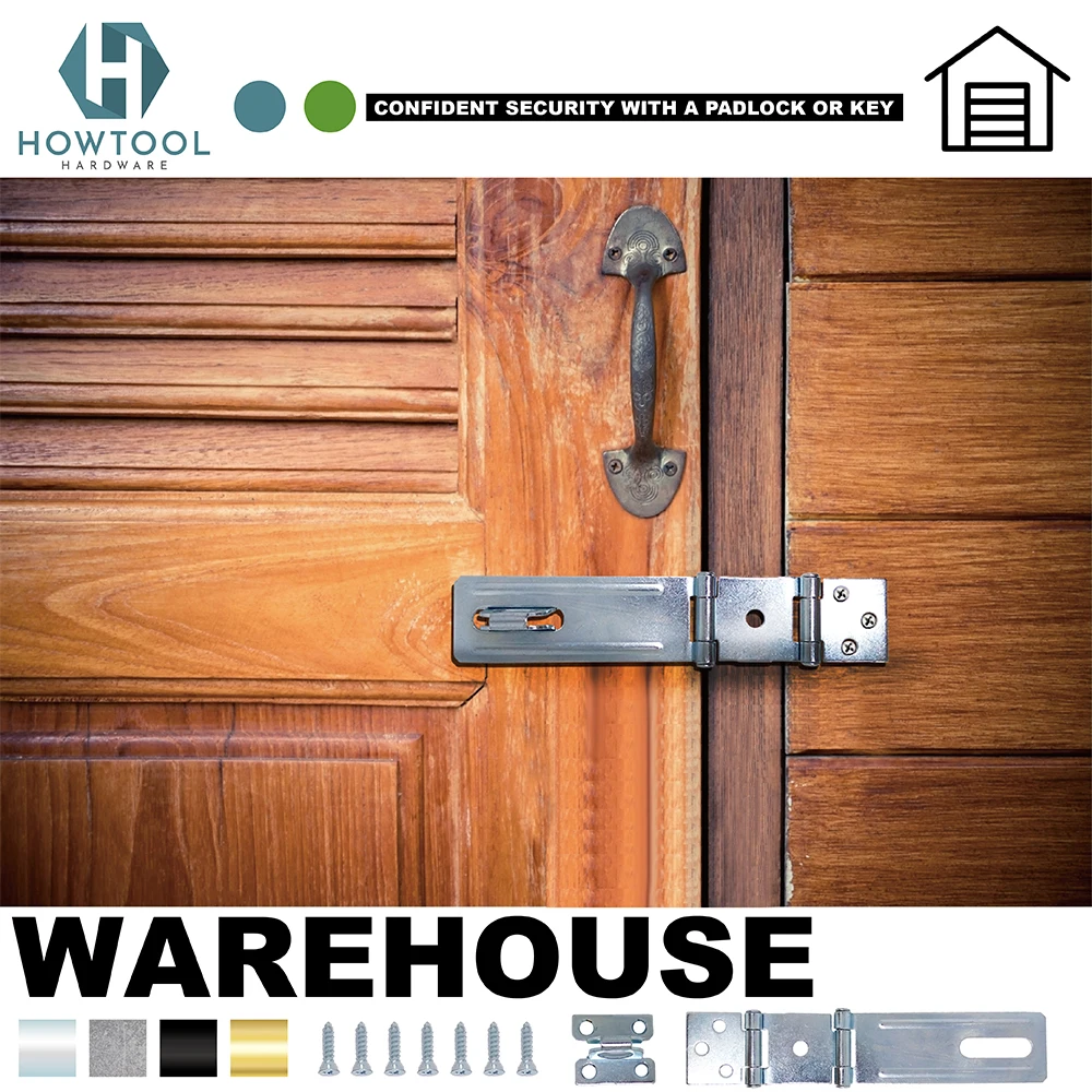 Fixed Staple Double Hinge Safety Hasp,31/2" Or 41/2" Buy Padlock