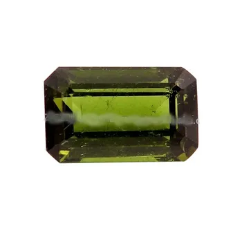 Excellent Quality Octagon Shape Semiprecious Gemstone Supplier Green Natural 11 X 7 mm Tourmaline Octagon Shape 3.69 Carat