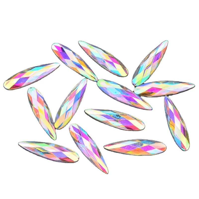 resin beads teardrop crystal ab rhinestones