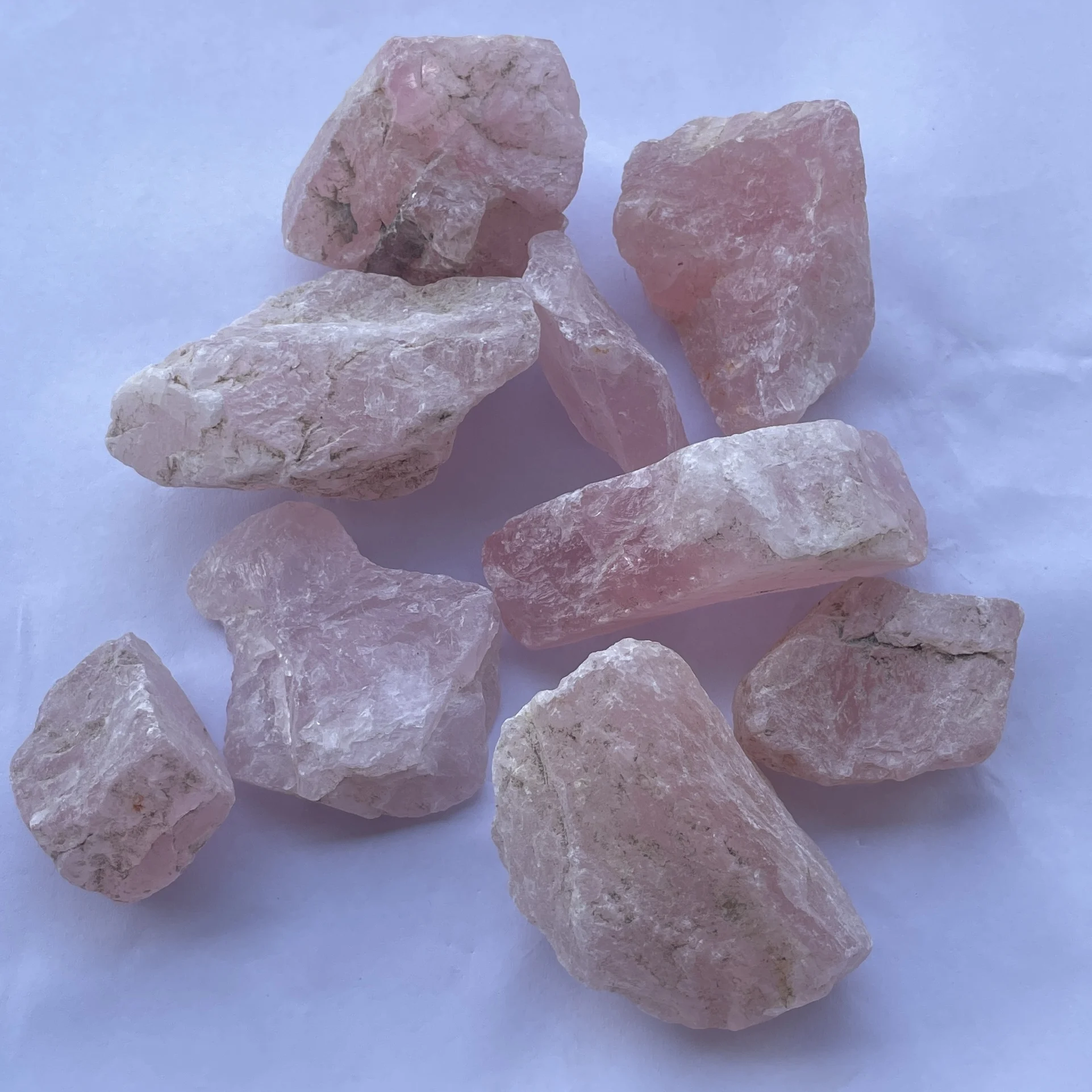 AAA+ top 1.4 lb Strawberry Quartz and Rose Quartz Crystal Polished Freeform with Rainbows , 22.4 oz Hematoid Quartz from Brazil