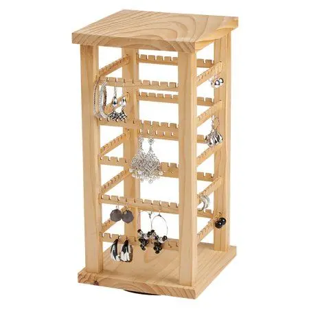 Espositore per collana / bracciale / ciondolo, dispositivo per la conservazione dei gioielli, struttura in legno con display per collana, organizer per gioielli da donna (3