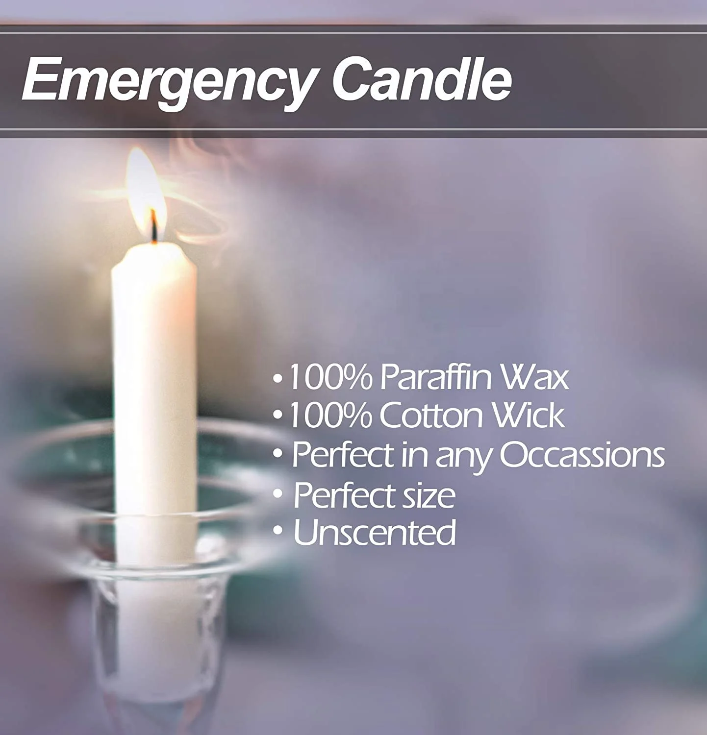 Horizon Household Candles 20 In Pack White Short Taper Candles Unscented Emergency Grocery