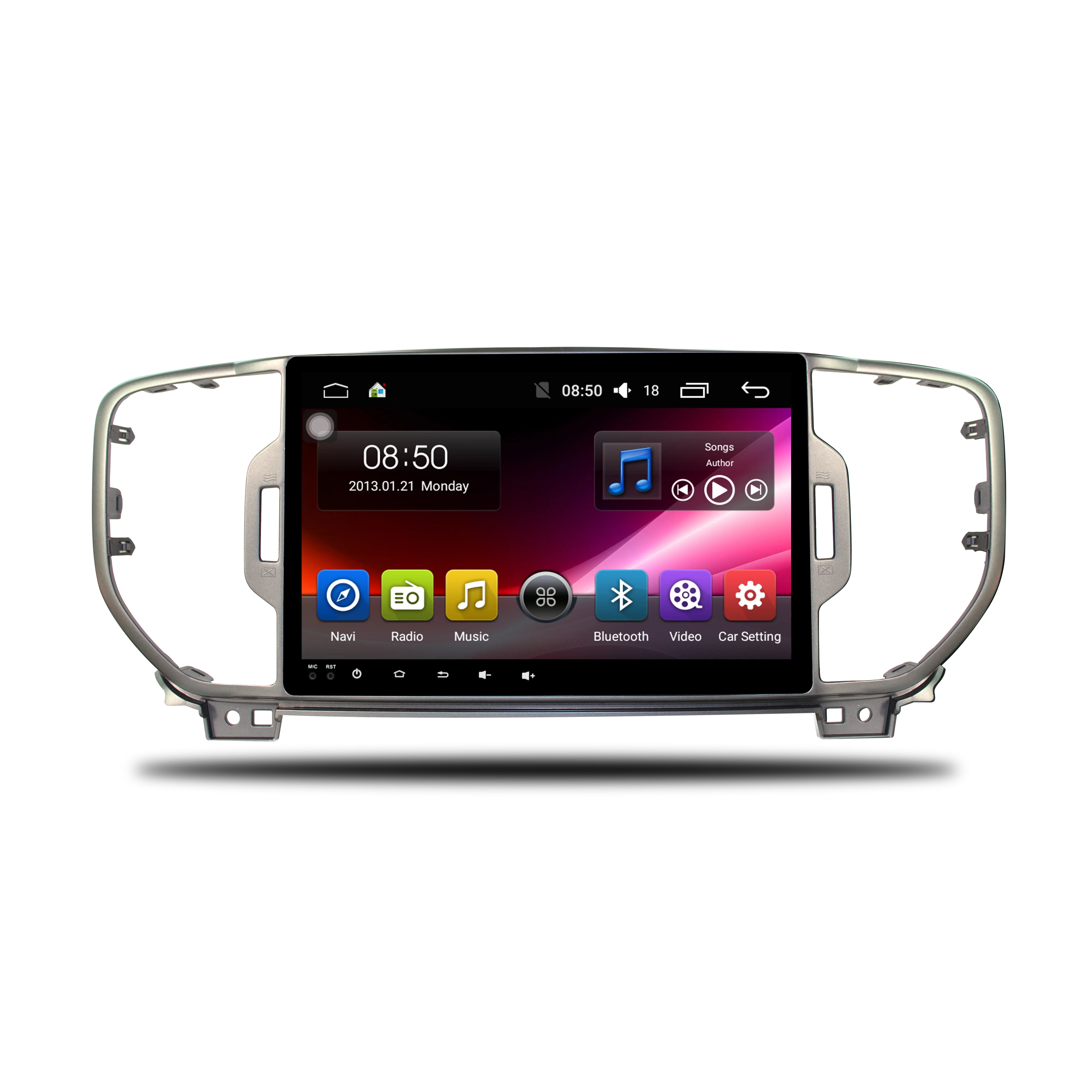 LHWSN Autoradio mit Navi für KIA KX5/Sportage 2016-2018 Android 9.0 Car-Audio-Stereo-DVD-Player Radio 9 HD Touchscreen GPS-Navigation mit Bluetooth WiFi Lenkradsteuerung 