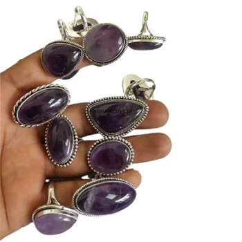 AMETHYST RING | unisex oval round pear square fancy natural gemstone cabochon jewelry | Gemstone Amethyst Rings