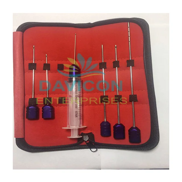 Set Cannule Tipo Tulipano Super Luer Lock – Kit Innesto Grasso Viso 23 Pezzi – HighDoc Surgical