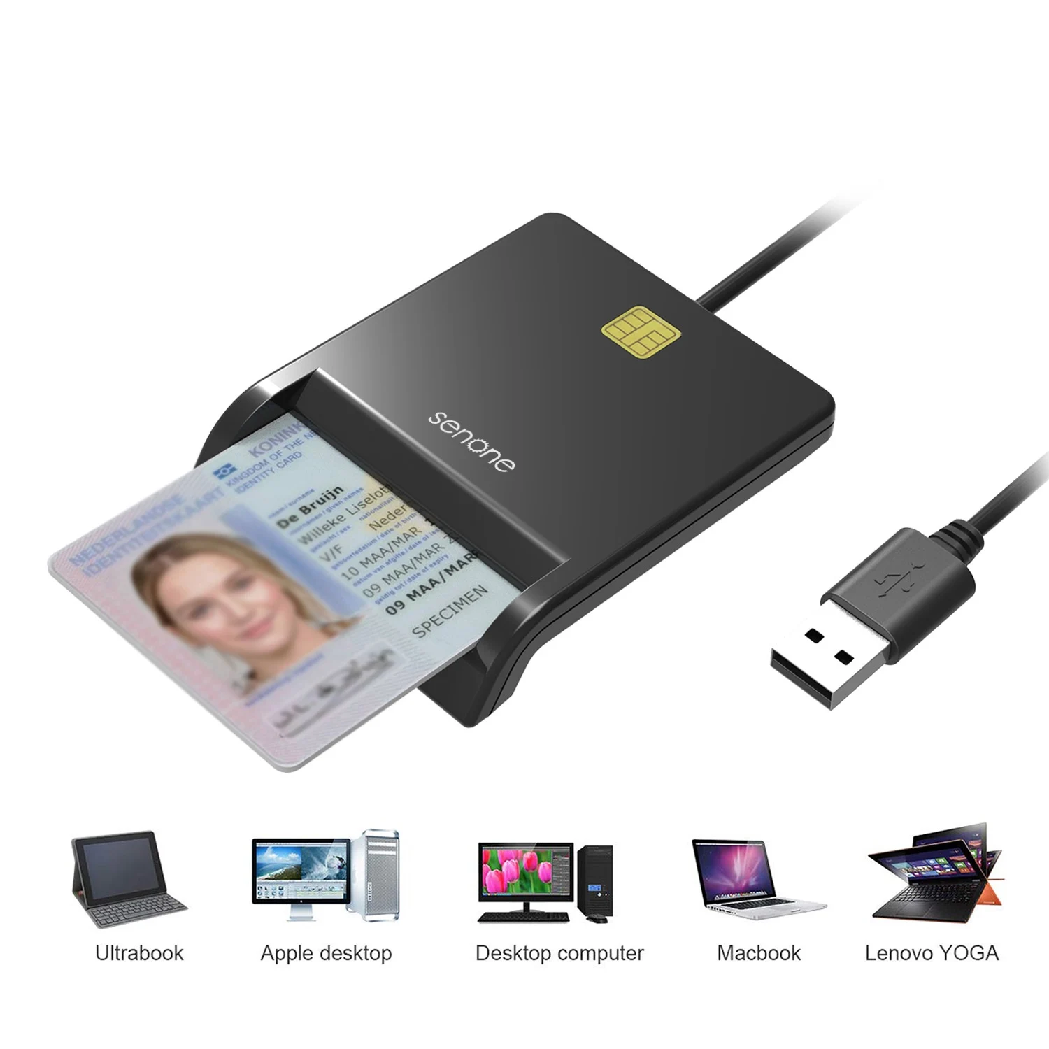 Senone Oem Id Smart Card Reader Sam Slot Usb Credit Card Reader Writer ...